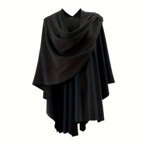 The New Solid Color European And American Versatile Casual Windproof Plus Bar Scarf Cape Shawl