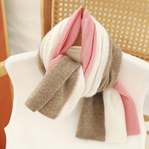 Soft & Warm Men's Fashion Scarf - Color-Block Cashmere Shawl for Stylish Winter Accessory